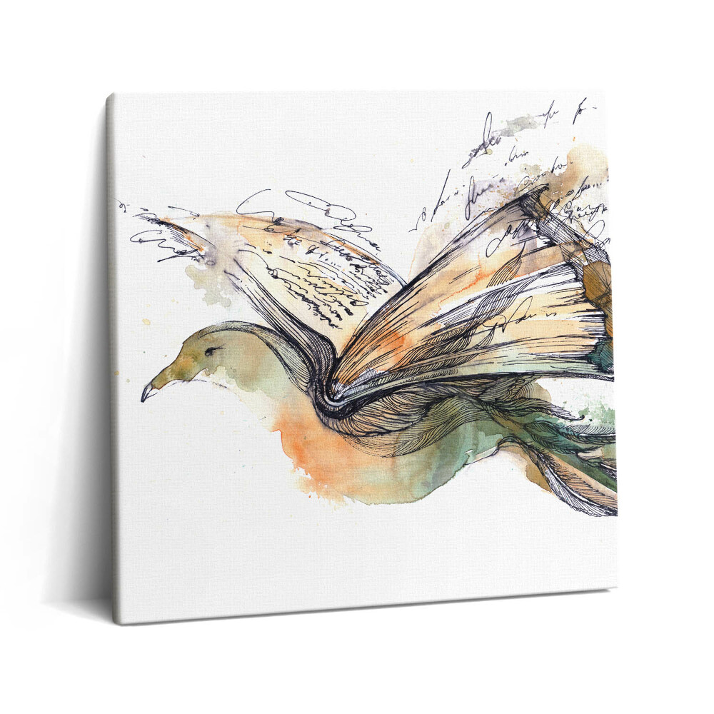 Vászonkép 60x60 Könyv madár