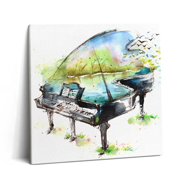 Vászonkép 60x60 Illusztráció 4 Évszakok és zongora