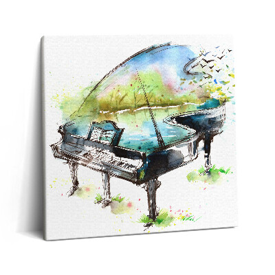 Vászonkép 60x60 Illusztráció 4 Évszakok és zongora