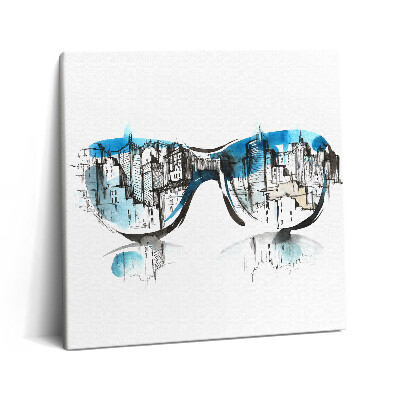 Vászonkép 60x60 A város szemüvegben