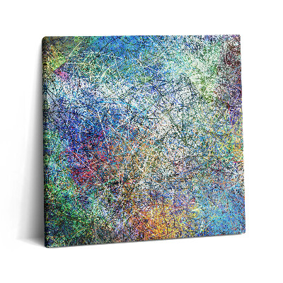 Vászonkép 60x60 Színes vonalak kifejező absztrakciója