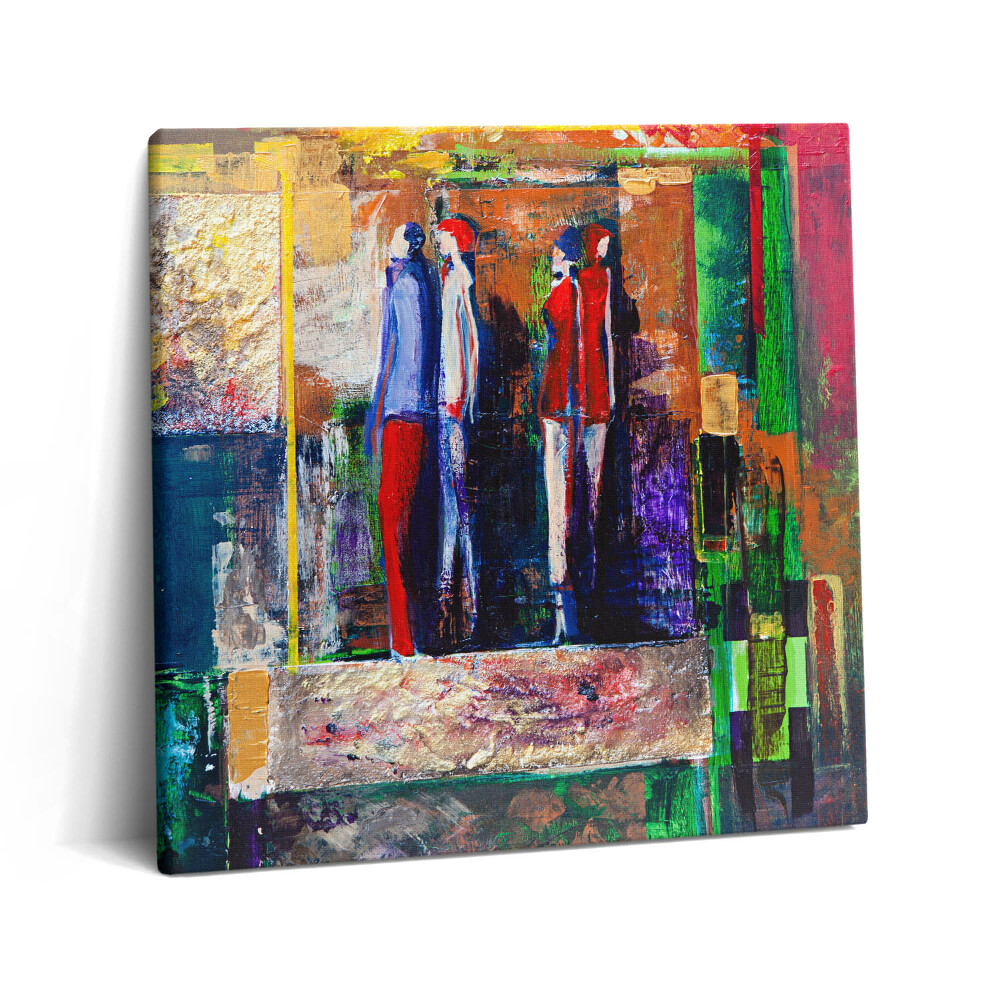 Vászonkép 60x60 Absztrakt festett művészet - emberek