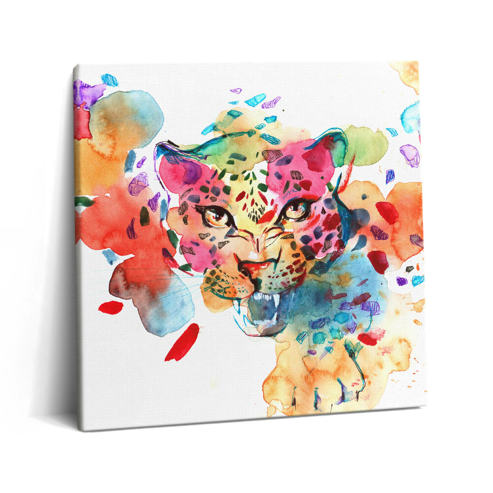 Vászonkép 60x60 Vadmacska Színes absztrakció