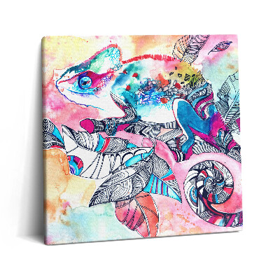 Vászonkép 60x60 Kaméleon egy ágon