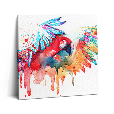 Vászonkép 60x60 Színes piros papagáj
