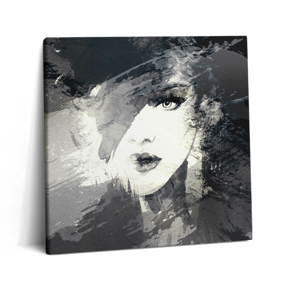 Vászonkép 60x60 Nő akvarellszerű stílusban