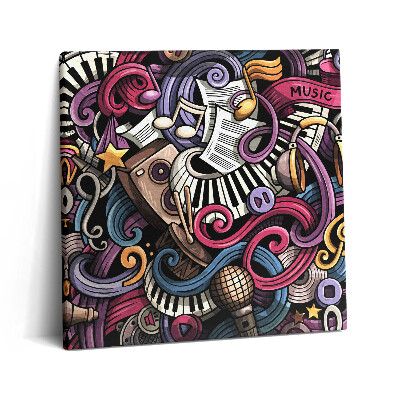 Vászonkép 60x60 Zenei hangszerek