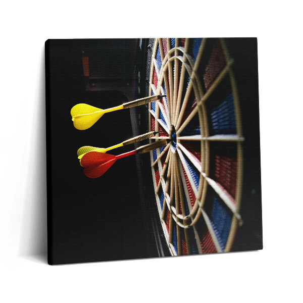 Vászonkép 60x60 Dart nyilak és darts céltábla
