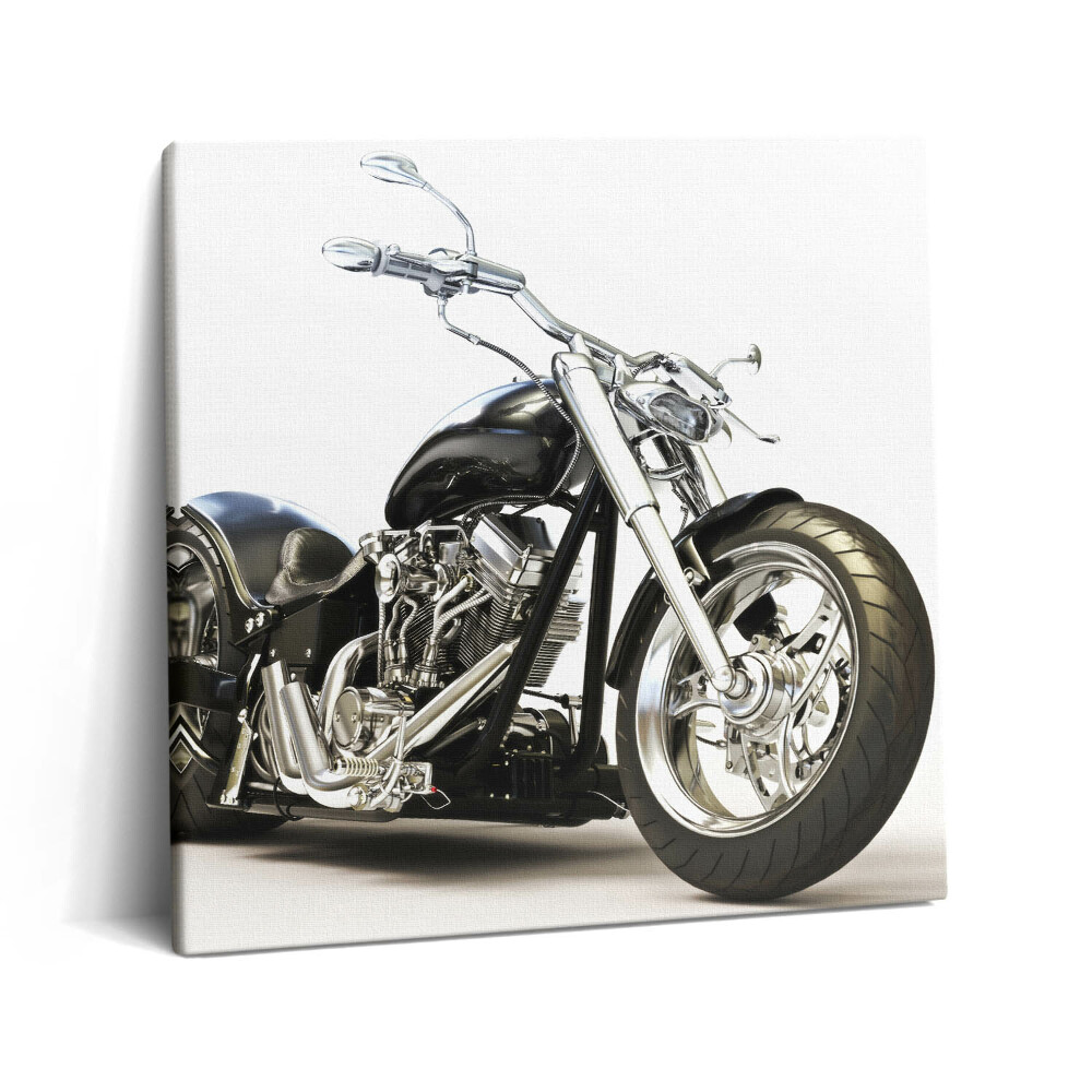 Vászonkép 60x60 Fekete motorkerékpár
