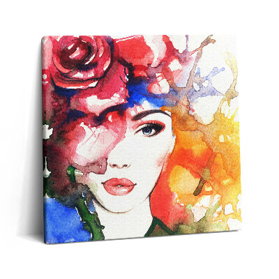 Vászonkép 60x60 Színes női portré