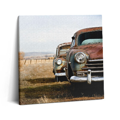 Vászonkép 60x60 Régi elhagyott autók