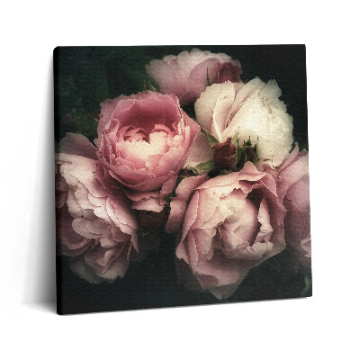 Vászonkép 60x60 Csokor régi rózsaszín rózsákból