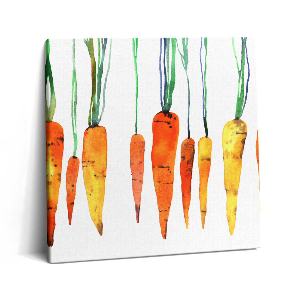 Vászonkép 60x60 Akvarell illusztráció egy sárgarépáról