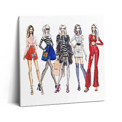 Vászonkép 60x60 Divatos lányok