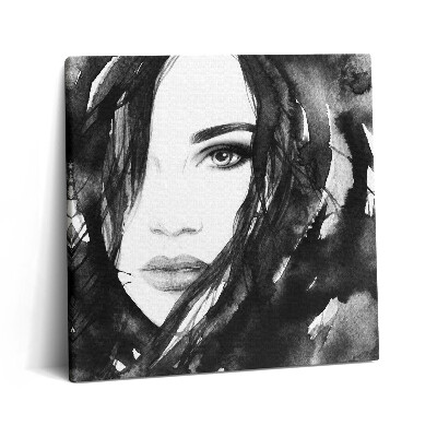 Vászonkép 60x60 Akvarell portré egy nőről