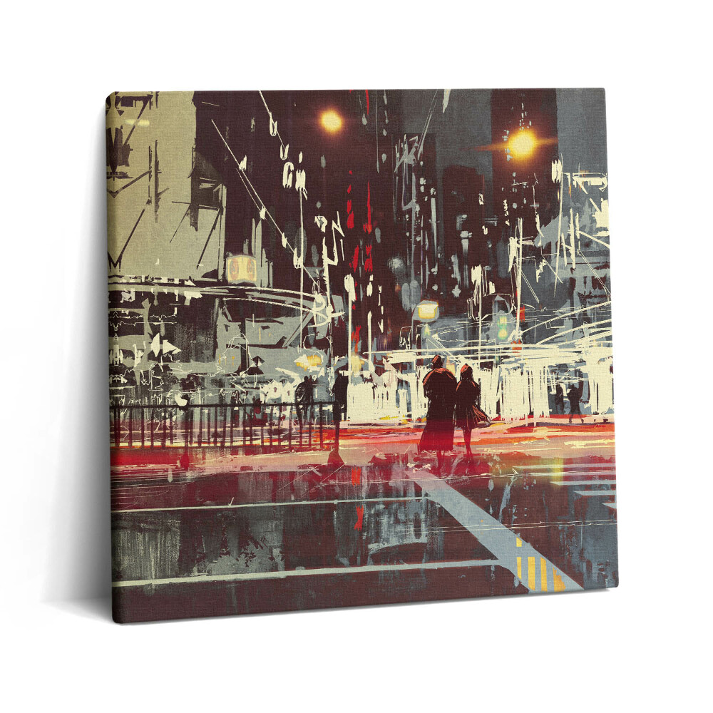 Vászonkép 60x60 A város éjszakai jelenete