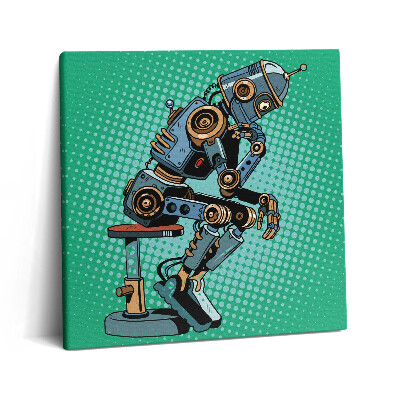 Vászonkép 60x60 Pop art illusztráció egy robotról