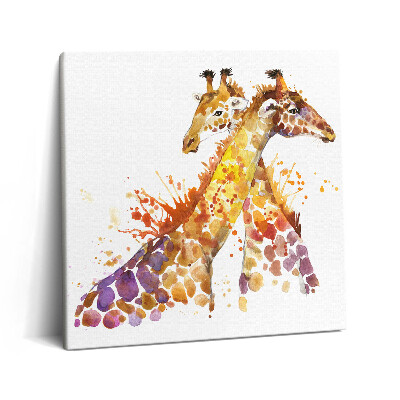 Vászonkép 60x60 Akvarell zsiráf