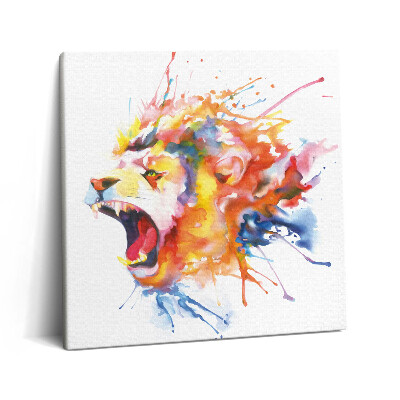 Vászonkép 60x60 Akvarell oroszlán
