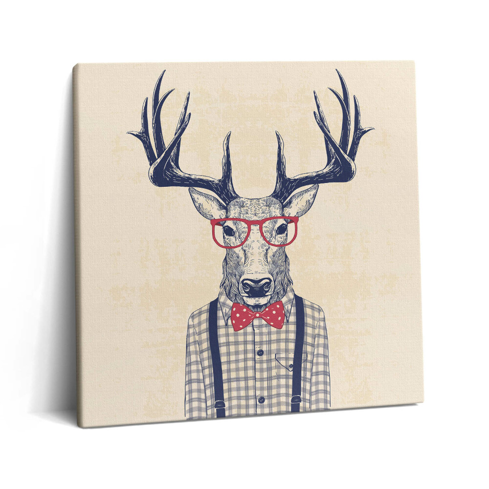 Vászonkép 60x60 Szarvas ingben és jazz íjjal