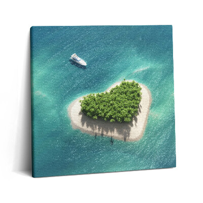 Vászonkép 60x60 Szív-sziget