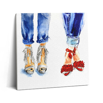 Vászonkép 60x60 Női magas sarkú cipő