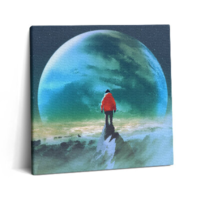 Vászonkép 60x60 Ember a Holdon