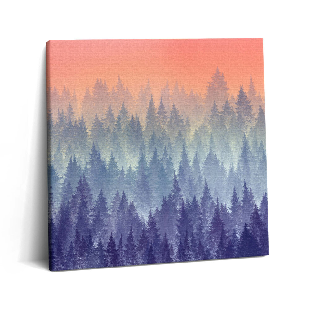 Vászonkép 60x60 Erdő a ködben
