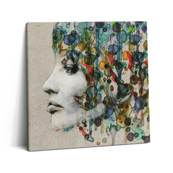 Vászonkép 60x60 Egy nő profilja