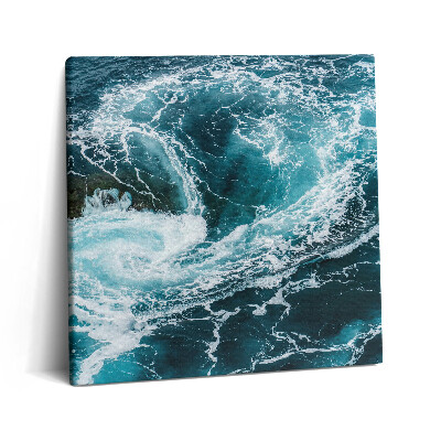 Vászonkép 60x60 Kavargó habzó hullámok