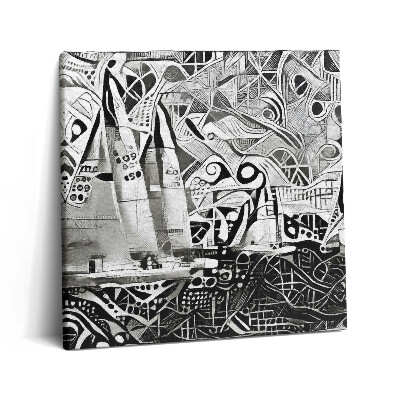 Vászonkép 60x60 Absztrakt vitorlás a tengeren