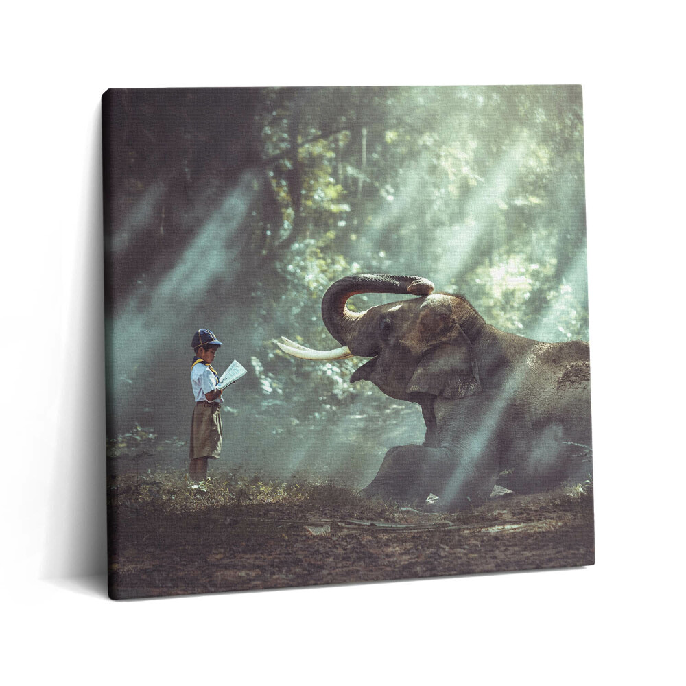 Vászonkép 60x60 Fiú könyvvel