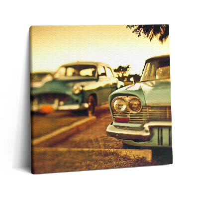 Vászonkép 60x60 Régi autók - autók gyűjteménye
