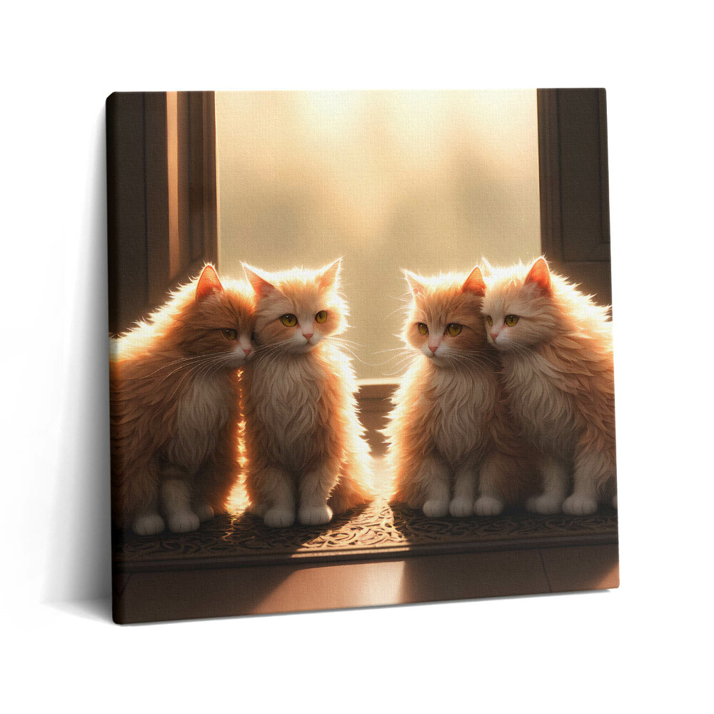 Vászonkép 60x60 Édes macskák