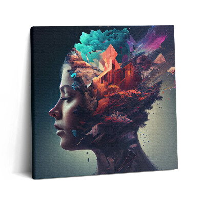 Vászonkép 60x60 Absztrakt nő érzelmek