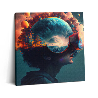 Vászonkép 60x60 Futurisztikus virtuális világ