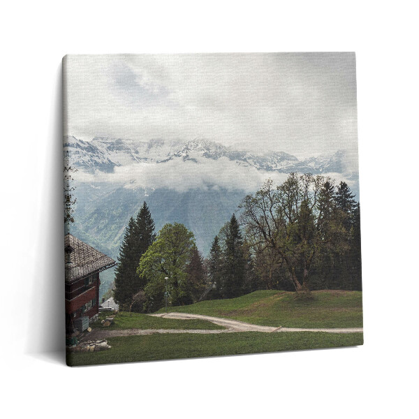Vászonkép 60x60 Festői kilátás a hegyekre