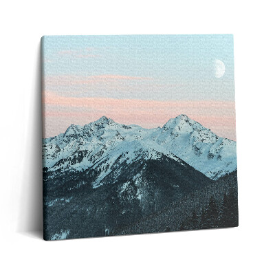 Vászonkép 60x60 Hegyvidék télen