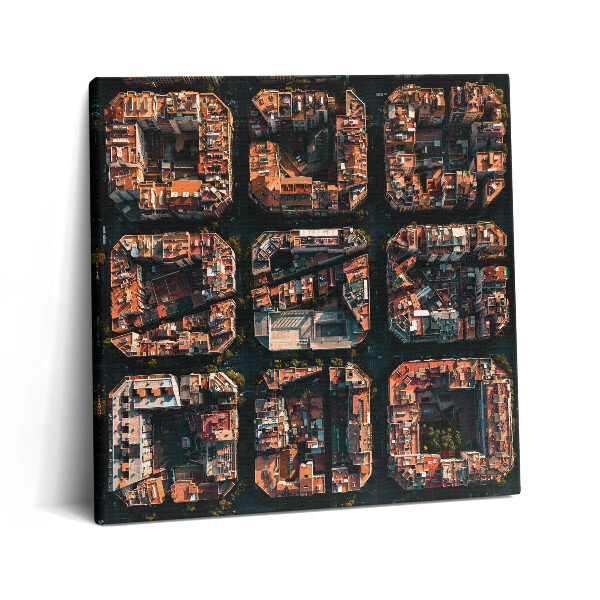 Vászonkép 60x60 Város geometria Barcelona