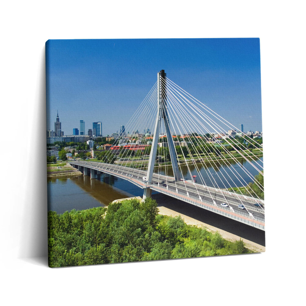 Vászonkép 60x60 Varsói híd a Visztulán