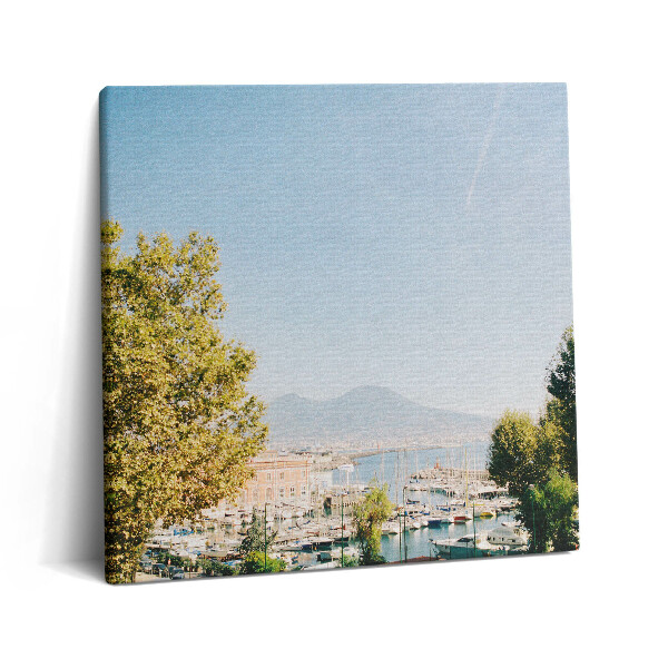 Vászonkép 60x60 Zöld fák Nápolyban