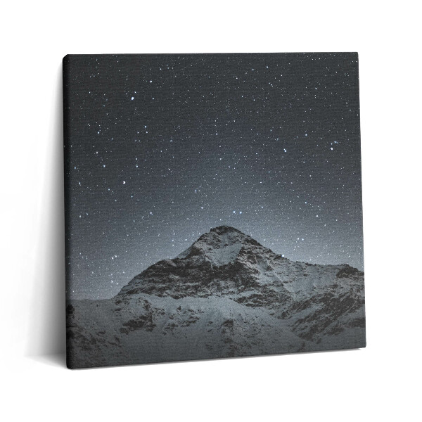 Vászonkép 60x60 Hegy egy csillagos éjszakán