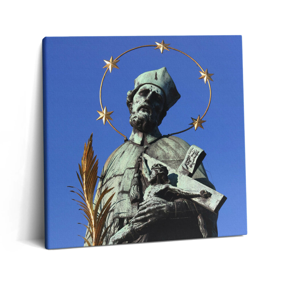 Vászonkép 60x60 Nepomuki Szent János szobra Prágában