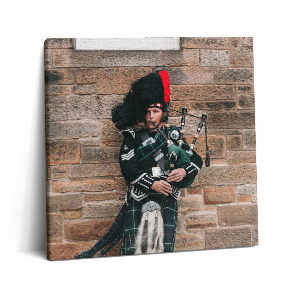 Vászonkép 60x60 Dudán játszó zenész