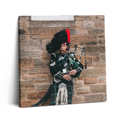 Vászonkép 60x60 Dudán játszó zenész