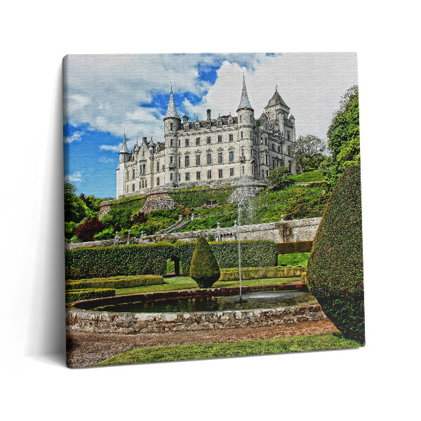 Vászonkép 60x60 Kastély és kert Skóciában