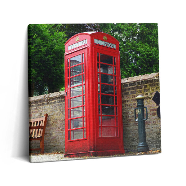 Vászonkép 60x60 Piros telefonfülke