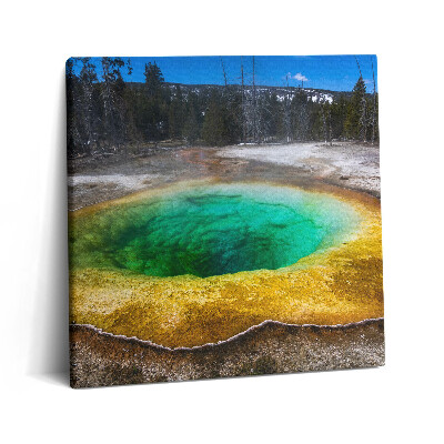 Vászonkép 60x60 Forró források Yellowstone-ban