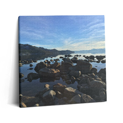 Vászonkép 60x60 Kövek a felhős ég alatt