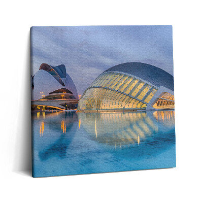 Vászonkép 60x60 Naplemente város